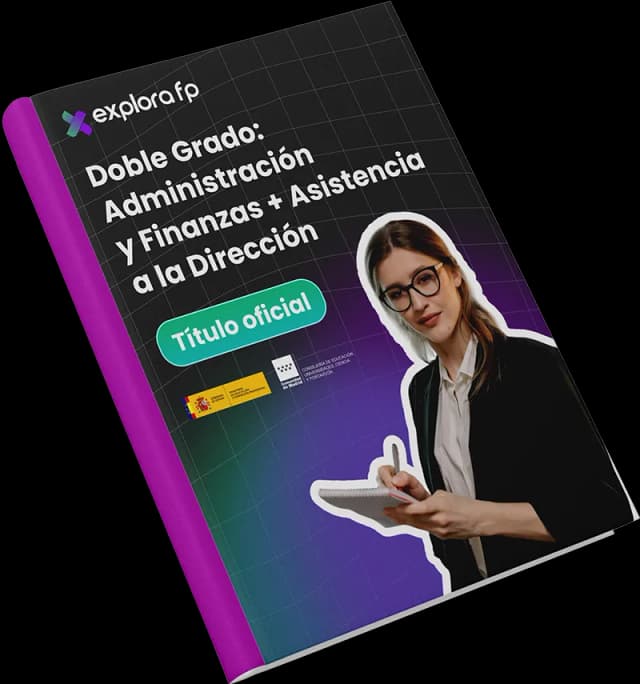Portada del dossier de Doble Grado Superior Administración y Finanzas + Asistencia a la Dirección